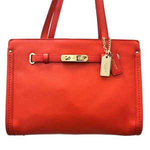 Coach Swagger Pebble Tote Satchel in Watermelon